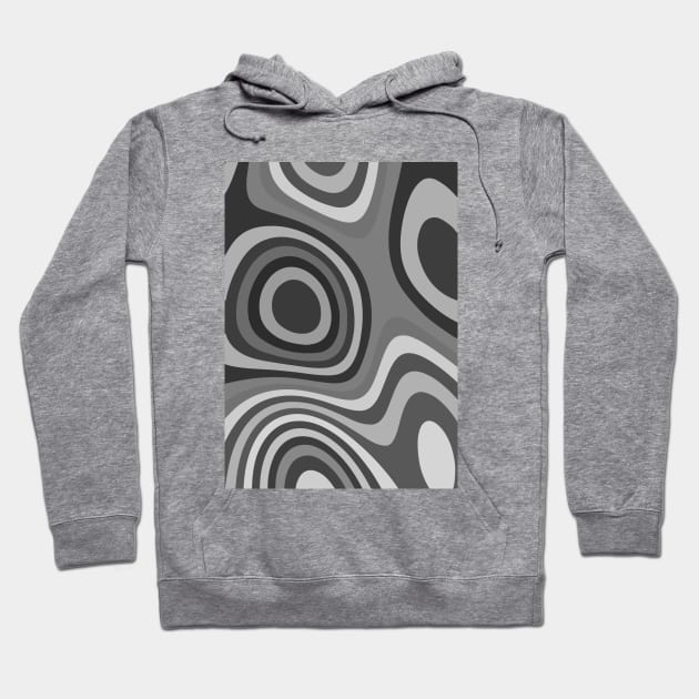 Grey & Funky Abstract Fluid Pattern Design Hoodie by love-fi